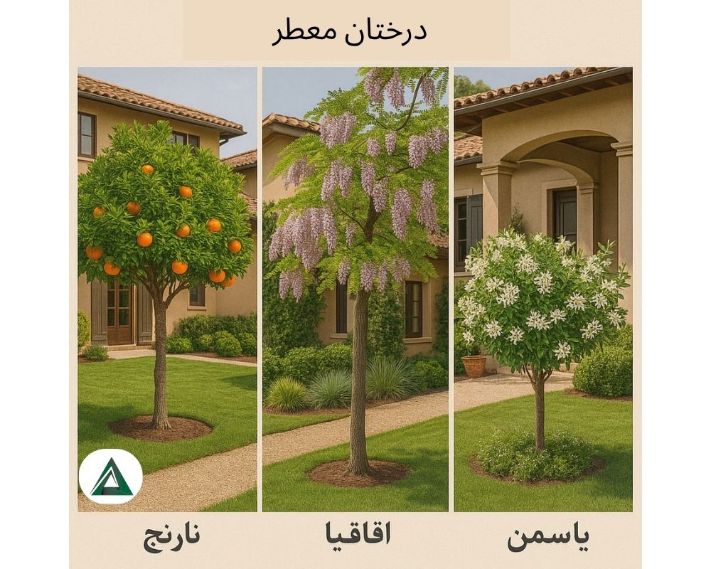 درختان خوشبو برای حیاط ویلا