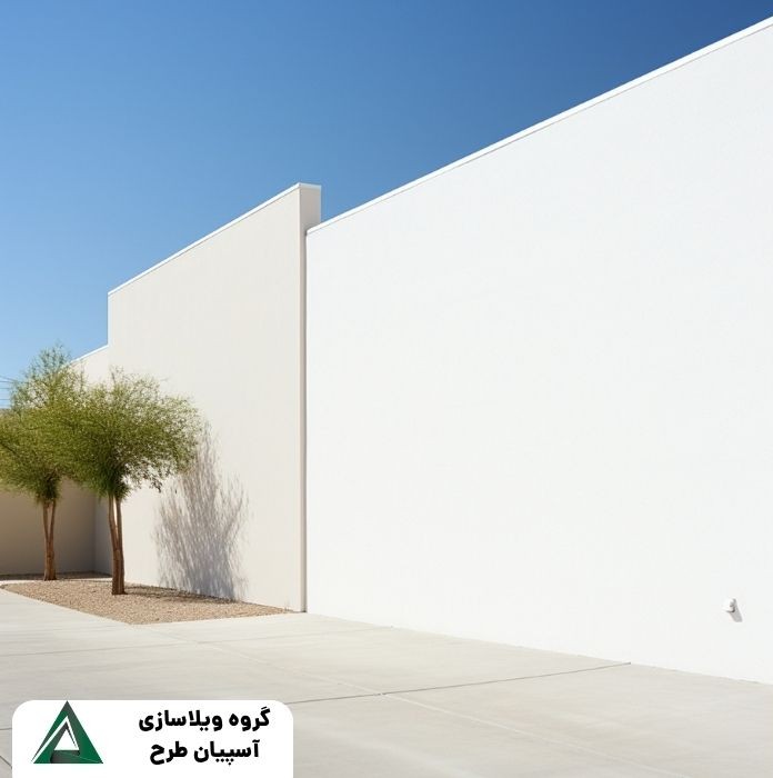 نمای سیمانی سفید