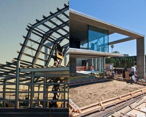 مقایسه سازه بتنی و فلزی