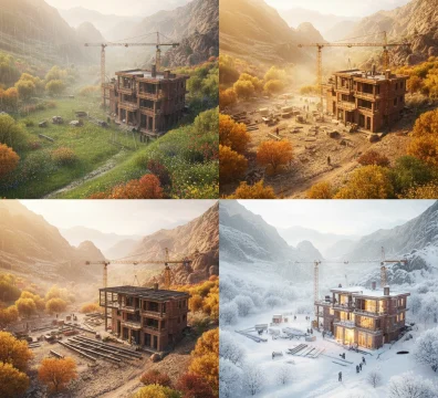 فصل مناسب ساخت ویلا