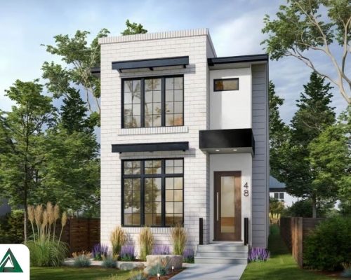 طراحی ویلا با عرض کم