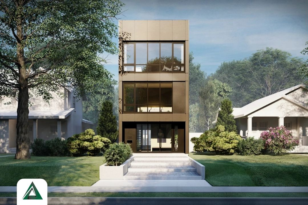 طراحی ویلا با عرض کم