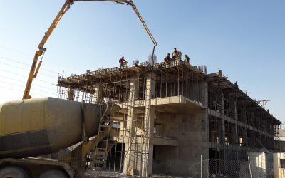 مراحل بتن ریزی پروژه مجتمع مسکونی گنبد سپهر